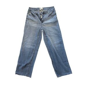 Seven7 Wide Leg Jeans Women 8 Blue Featherweight High Rise Denim Stretch Casual